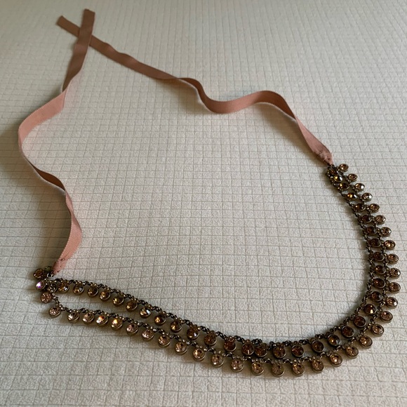 J.Crew copper & bronze bejeweled ribbon necklace - Picture 16 of 16